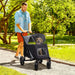 PawHut One-Click Foldable Doggy Stroller for Medium Large Dogs, Pet Stroller with Storage, Smooth Ride with Shock Absorption, Mesh Window, Safety Leash, Big Dog Walking Stroller, Gray - DTY Store