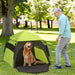 PawHut Pop Up Dog Tent for Extra Large and Large Dogs, Portable Pet Camping Tent with Carrying Bag for Beach, Backyard, Home, Green Default -DTYStore