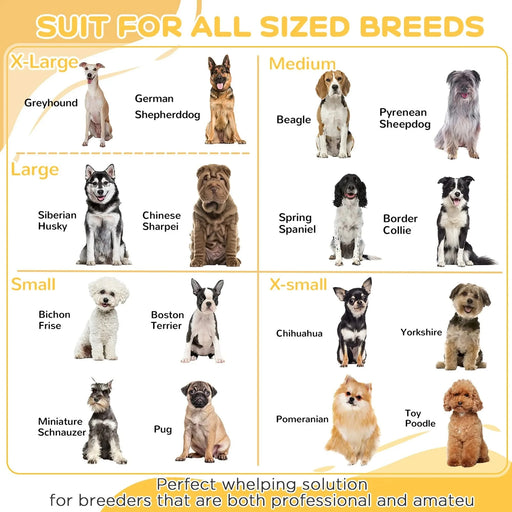 PawHut Whelping Box for Dogs Built for Mother's Comfort, Dog Whelping Pen with Removable Doors, Puppy Playpen for Indoors, Newborn Puppy Supplies & Essentials, 81' x 39' x 20', Coffee Default -DTYStore