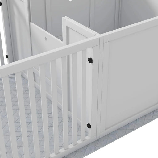 PawHut Whelping Box for Dogs, Dog Whelping Box with Waterproof Pee Pad & Adjustable Door for Small, Medium & Large Breed Dogs, 65' x 31.5' Default -DTYStore