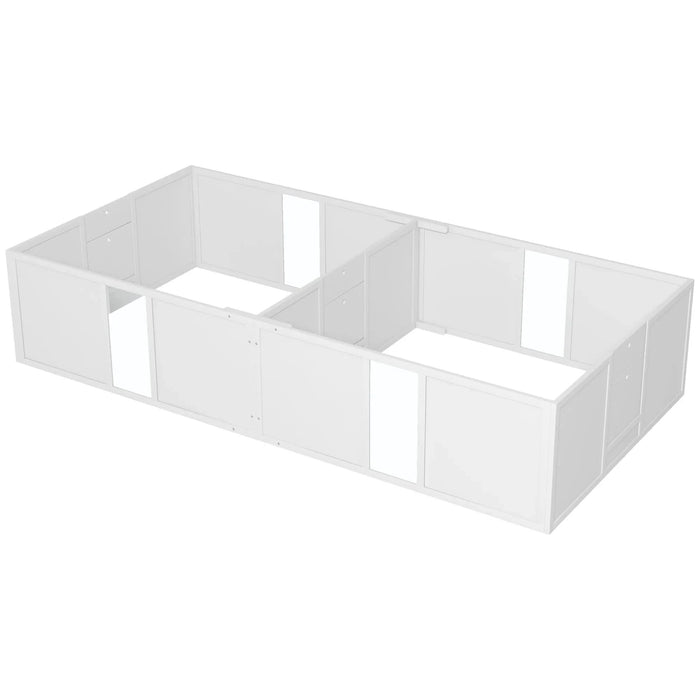 PawHut Whelping Box for Dogs and Puppies, Dog Whelping Box with Washable Waterproof Pee Pad & Adjustable Door for Large, Medium and Small Dogs, White, 96' x 47' x 19' Default -DTYStore