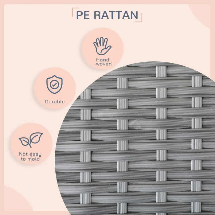 PawHut Wicker Dog House Outdoor with Canopy, Rattan Dog Bed with Water-resistant Cushion, for Small and Medium Dogs, Cream White Default -DTYStore