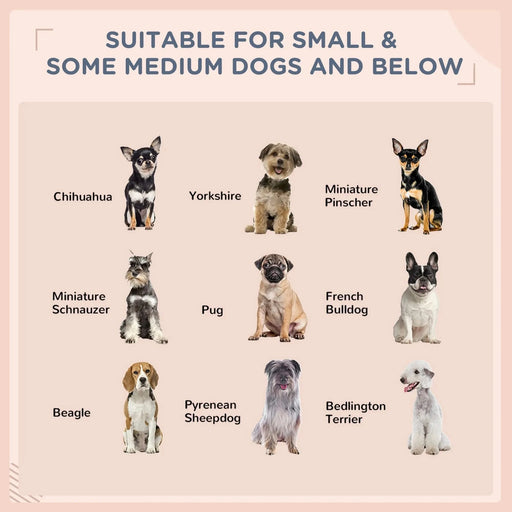 PawHut Wicker Dog House Outdoor with Canopy, Rattan Dog Bed with Water-resistant Cushion, for Small and Medium Dogs, Cream White Default -DTYStore