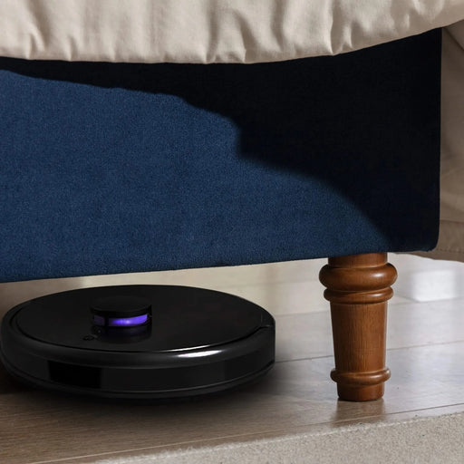 Peyton Upholstered Queen Bed with 54' High Headboard and Traditional Buttoned Tufting in Blue Velvet Default -DTYStore