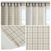 Plaid Faux Leather Tab Top Curtain Panel with Fleece Lining(Only 1 Pc Panel) Default -DTYStore