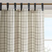 Plaid Faux Leather Tab Top Curtain Panel with Fleece Lining(Only 1 Pc Panel) Default -DTYStore