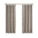 Plaid Faux Leather Tab Top Curtain Panel with Fleece Lining(Only 1 Pc Panel) Default -DTYStore