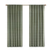 Plaid Rod Pocket and Back Tab Curtain Panel with Fleece Lining, Thermal Insulated Green Not Specified -DTYStore