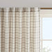 Plaid Rod Pocket and Back Tab Curtain Panel with Fleece Lining, Thermal Insulated Natural -DTYStore