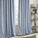 Plaid Rod Pocket and Back Tab Curtain Panel with Fleece Lining, Thermal Insulated Blue 1PC -DTYStore