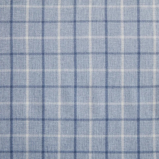 Plaid Rod Pocket and Back Tab Curtain Panel with Fleece Lining, Thermal Insulated Blue 1PC -DTYStore