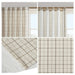 Plaid Rod Pocket and Back Tab Curtain Panel with Fleece Lining, Thermal Insulated Brown 50x108' 1PC -DTYStore