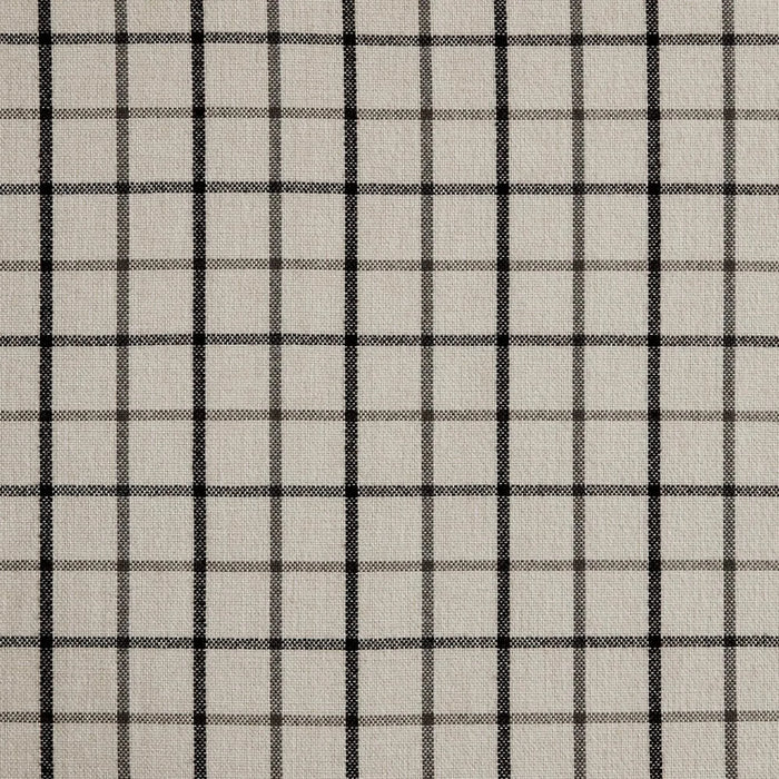 Plaid Rod Pocket and Back Tab Curtain Panel with Fleece Lining, Thermal Insulated Black 1PC -DTYStore