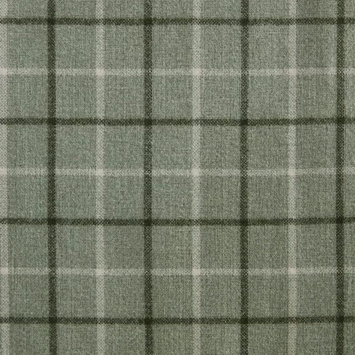 Plaid Rod Pocket and Back Tab Curtain Panel with Fleece Lining, Thermal Insulated Green Not Specified -DTYStore