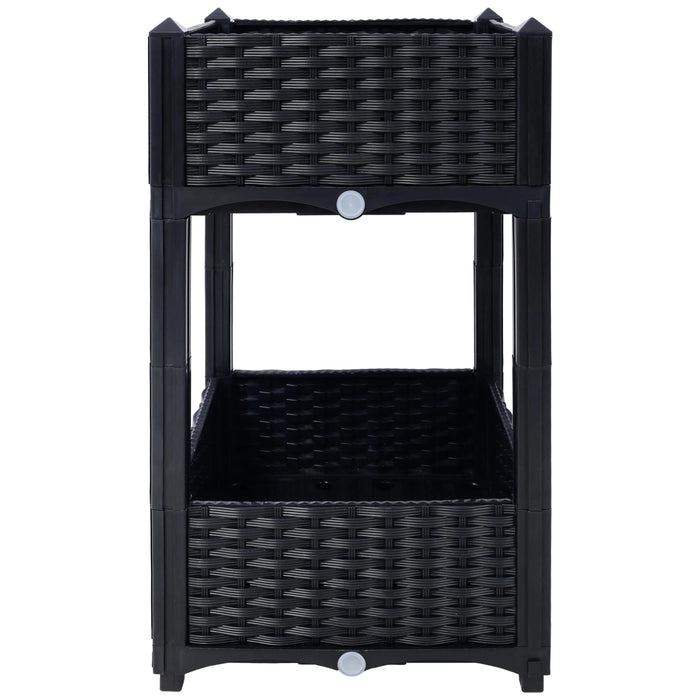 Planter Raised Beds - Elevated Planter Garden Box with Drainage Plug Raised Garden Beds for Vegetable/Flower/Herb Outdoor Standing Planter Beds Gardening Kit,Black,15.7'x15.7'x27.7' Downloads: 0 P Default -DTYStore