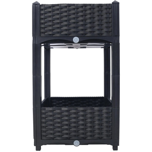 Planter Raised Beds - Elevated Planter Garden Box with Drainage Plug Raised Garden Beds for Vegetable/Flower/Herb Outdoor Standing Planter Beds Gardening Kit,Black,15.7'x15.7'x27.7' Downloads: 0 P Default -DTYStore