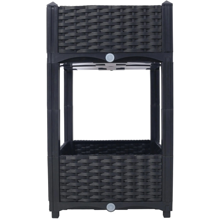 Planter Raised Beds - Elevated Planter Garden Box with Drainage Plug Raised Garden Beds for Vegetable/Flower/Herb Outdoor Standing Planter Beds Gardening Kit,Black,15.7'x15.7'x27.7' Downloads: 0 P Default -DTYStore