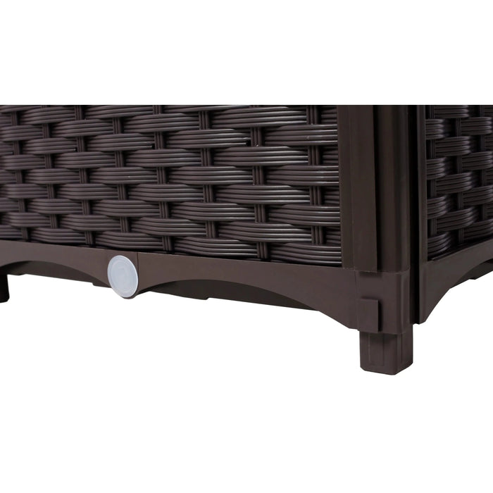 Planter Raised Beds - Elevated Planter Garden Box with Drainage Plug Raised Garden Beds for Vegetable/Flower/Herb Outdoor Standing Planter Beds Gardening Kit,Brown,15.7'x15.7'x27.7' Default -DTYStore