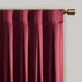 Pleat Curtain Panel with Tieback (Single) Burgundy 52x84' Default -DTYStore