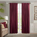 Pleat Curtain Panel with Tieback (Single) Burgundy 52x84' Default -DTYStore