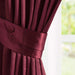 Pleat Curtain Panel with Tieback (Single) Burgundy 52x84' Default -DTYStore