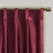 Pleat Curtain Panel with Tieback (Single) Burgundy 52x96' Default -DTYStore