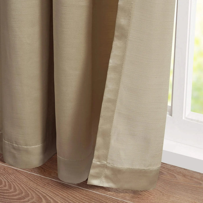 Pleat Curtain Panel with Tieback (Single) Champagne 52x84' Default -DTYStore