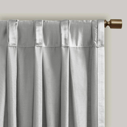 Pleat Curtain Panel with Tieback (Single) Silver 52x84' Default -DTYStore