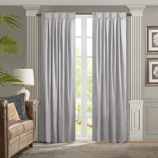 Pleat Curtain Panel with Tieback (Single) Silver 52x96' Default -DTYStore