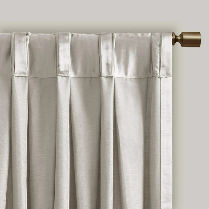 Pleat Curtain Panel with Tieback (Single) White 52x84' Default -DTYStore