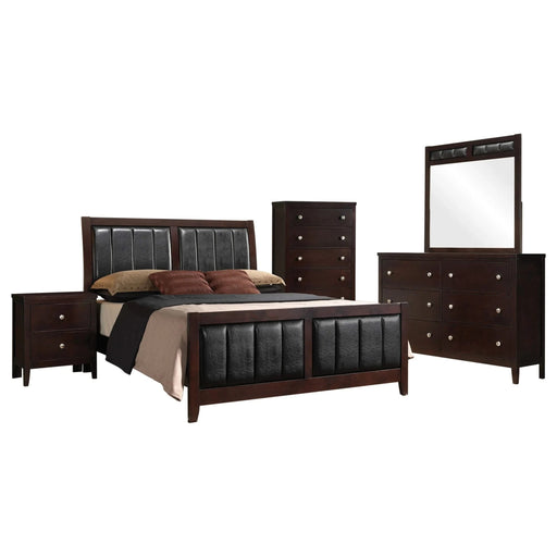 Pocatello Cappuccino 5-piece Eastern King Bedroom Set Default -DTYStore