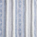 Poly Printed Curtain Panel with Tufted Stripe and Lining White/Navy 50x84' Default -DTYStore