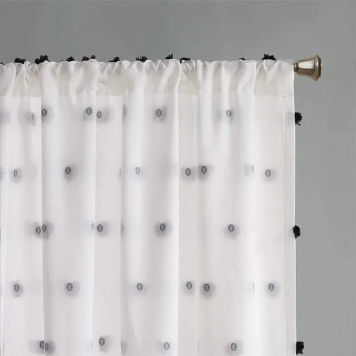 Pom Pom Embellished Curtain Panel(Only 1 Pc Panel) Default -DTYStore