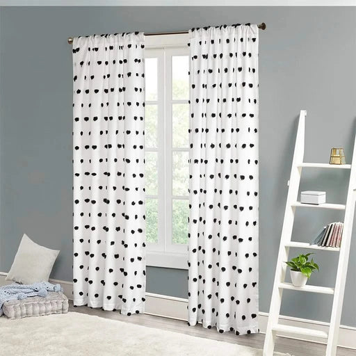 Pom Pom Embellished Curtain Panel(Only 1 Pc Panel) Default -DTYStore