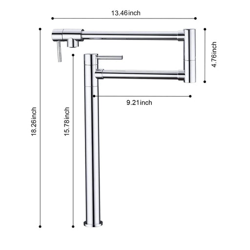 Pot Filler Faucet with Extension Shank Default -DTYStore