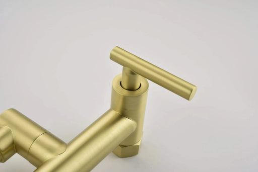 Pot Filler Faucets Both Hot Cold Water Wall Faucet Brass Faucets Kitchen Folding Kitchen Faucets Commercial Sink Faucet 3 Handles 2 Holes Joint Swing Arm Faucets Default -DTYStore