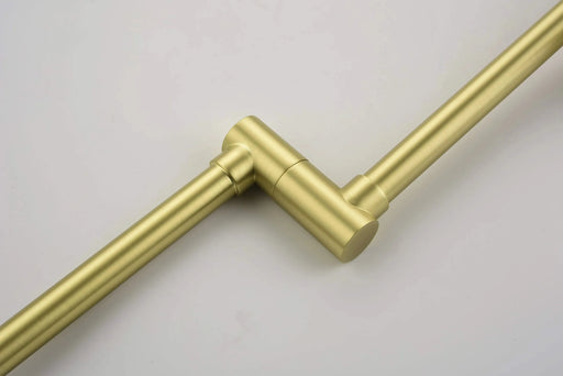 Pot Filler Faucets Both Hot Cold Water Wall Faucet Brass Faucets Kitchen Folding Kitchen Faucets Commercial Sink Faucet 3 Handles 2 Holes Joint Swing Arm Faucets Default -DTYStore