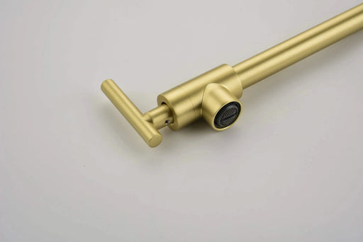 Pot Filler Faucets Both Hot Cold Water Wall Faucet Brass Faucets Kitchen Folding Kitchen Faucets Commercial Sink Faucet 3 Handles 2 Holes Joint Swing Arm Faucets Default -DTYStore