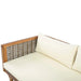 Premium Outdoor Sofa Set with Waterproof Cushions in Beige - Sectional Seating Group with Acacia Wood and Wicker Default -DTYStore