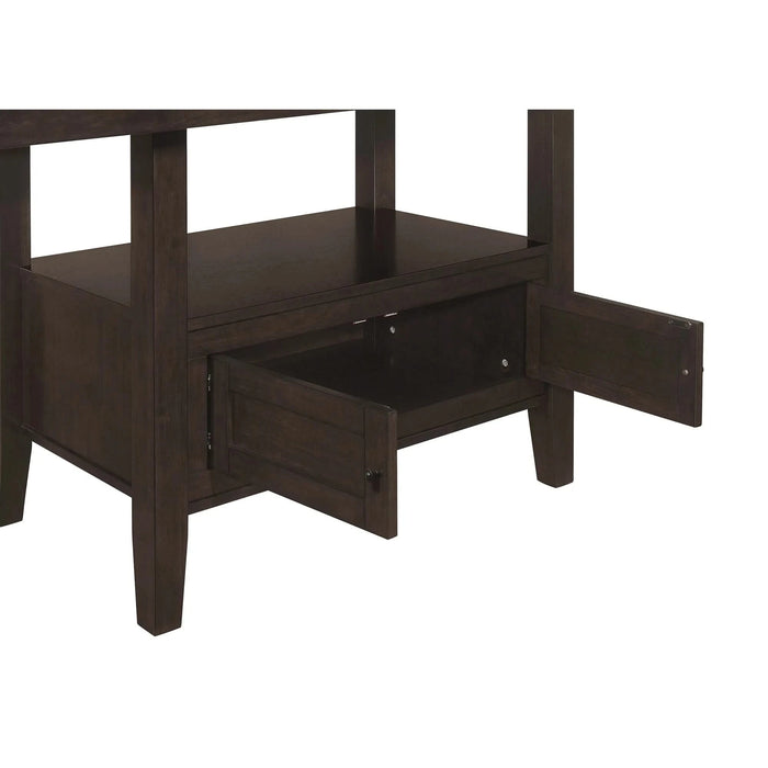 Prentiss Cappuccino 78-inch Extension Counter Dining Table Default -DTYStore