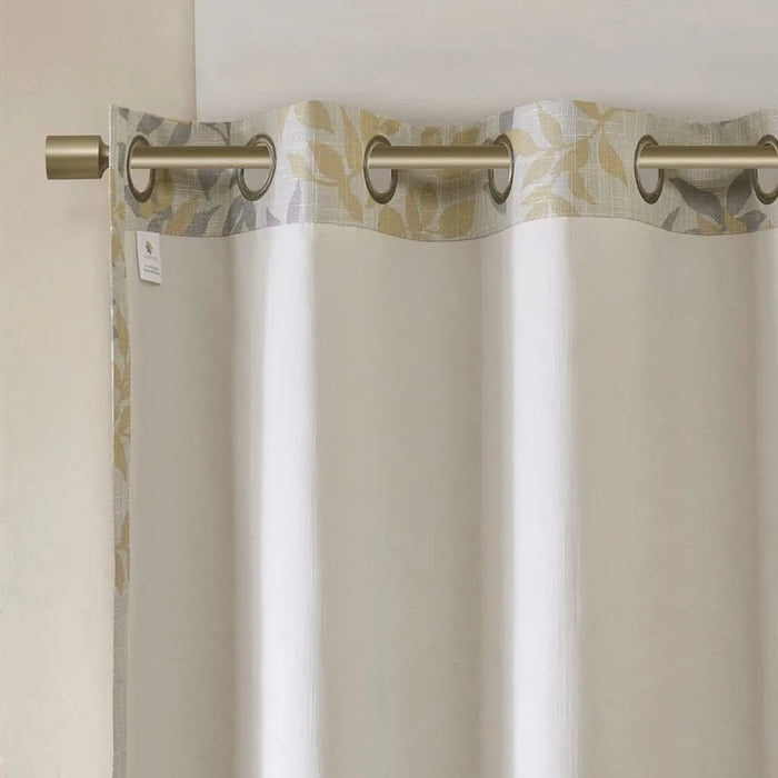 Printed Botanical Blackout Curtain Panel Default -DTYStore