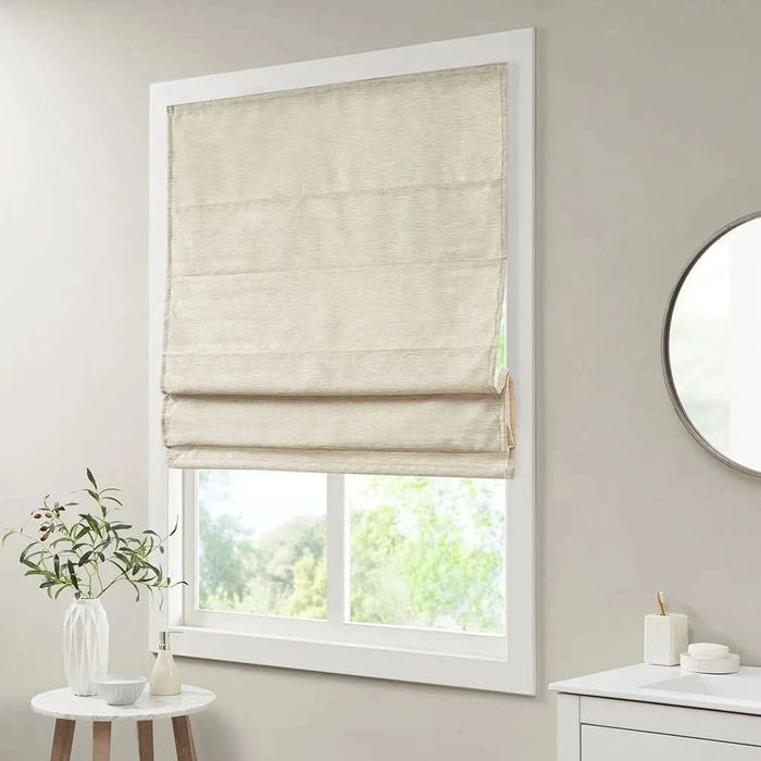 Printed Faux Silk Room Darkening Cordless Roman Shade - DTY Store