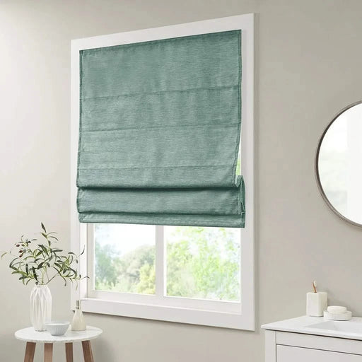 Printed Faux Silk Room Darkening Cordless Roman Shade Default -DTYStore