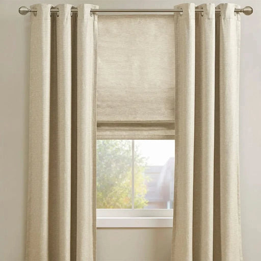 Printed Faux Silk Room Darkening Cordless Roman Shade Default -DTYStore