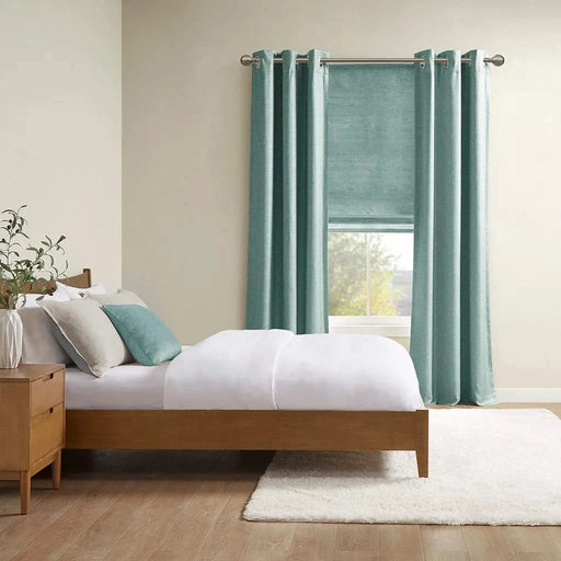 Printed Faux Silk Room Darkening Cordless Roman Shade Default -DTYStore