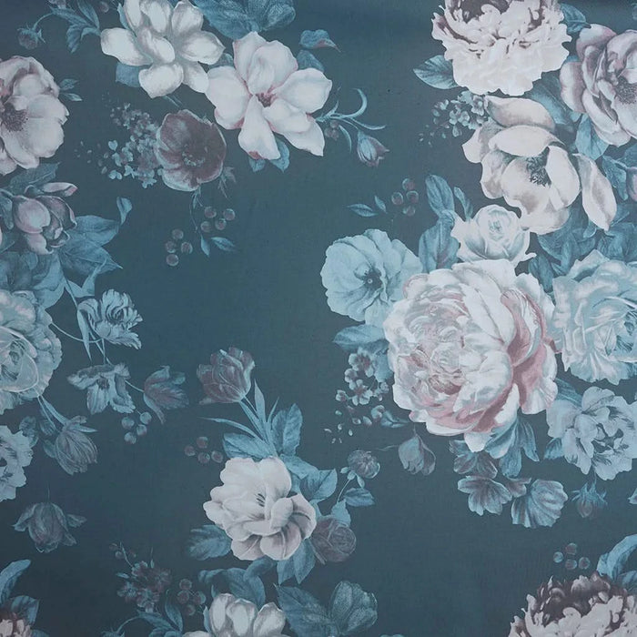 Printed Floral Rod Pocket and Back Tab Voile Sheer Curtain Default -DTYStore