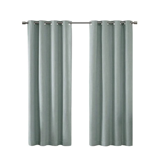 Printed Heathered Blackout Grommet Top Curtain Panel(Only 1 Pc Panel) Default -DTYStore