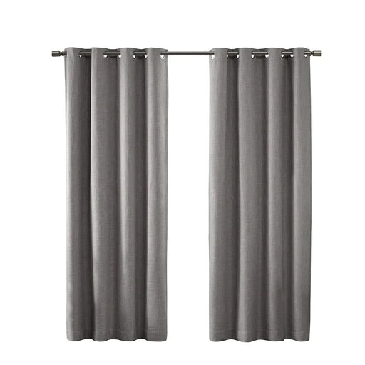 Printed Heathered Blackout Grommet Top Curtain Panel(Only 1 Pc Panel) Default -DTYStore