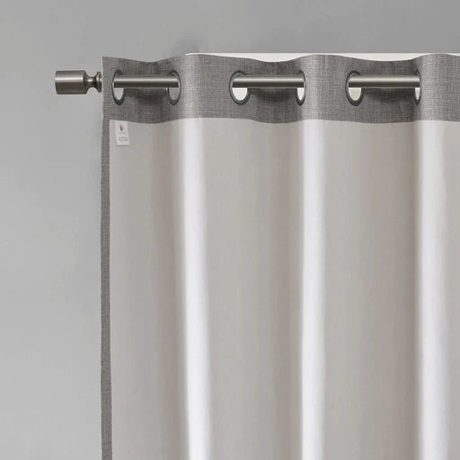 Printed Heathered Blackout Grommet Top Curtain Panel(Only 1 Pc Panel) Default -DTYStore