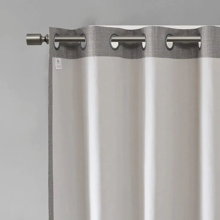Printed Heathered Blackout Grommet Top Curtain Panel(Only 1 Pc Panel) Default -DTYStore